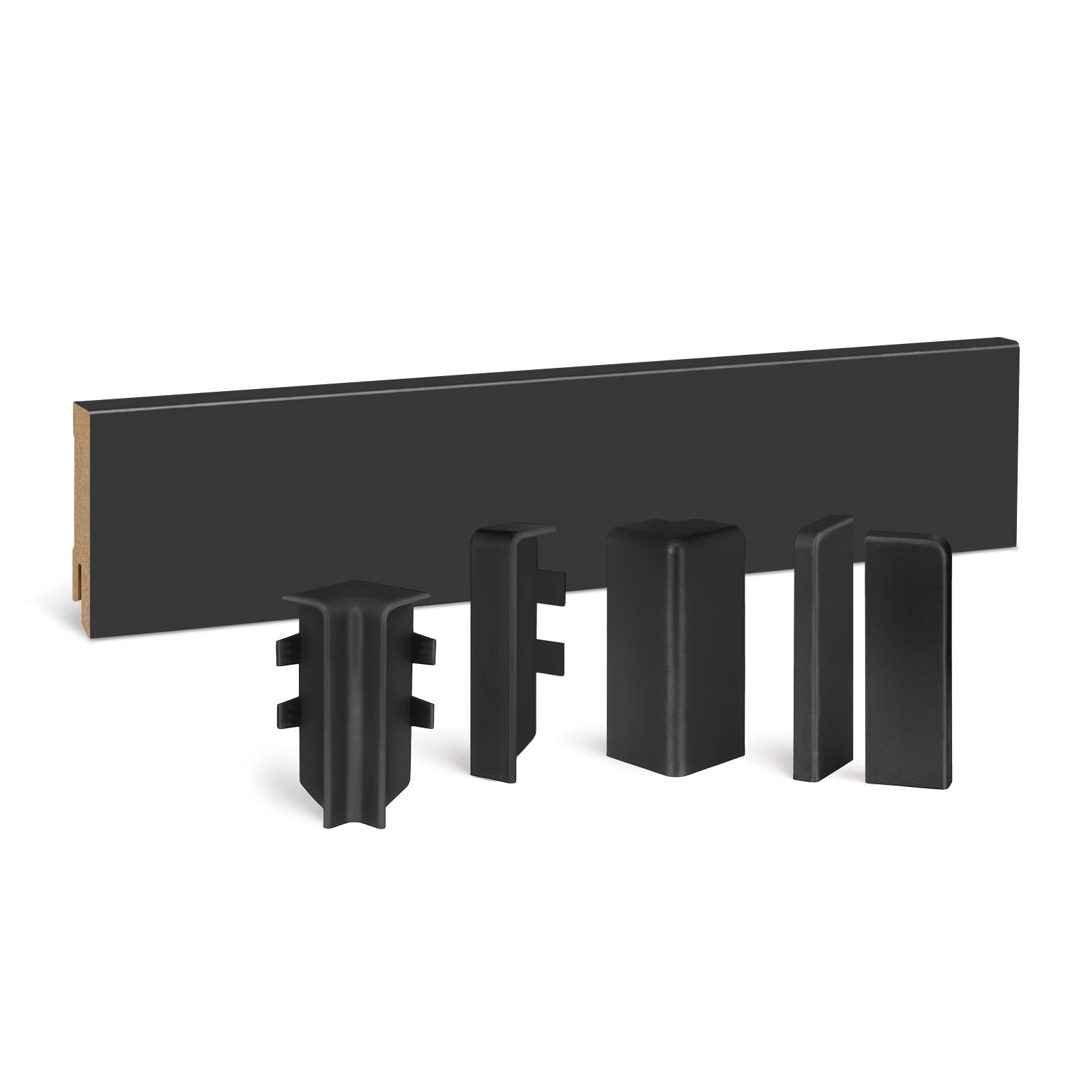 KGM MDF Sockelleiste Modern - Anthrazit - 2400 x 16 x 58 mm - 10 Stk.