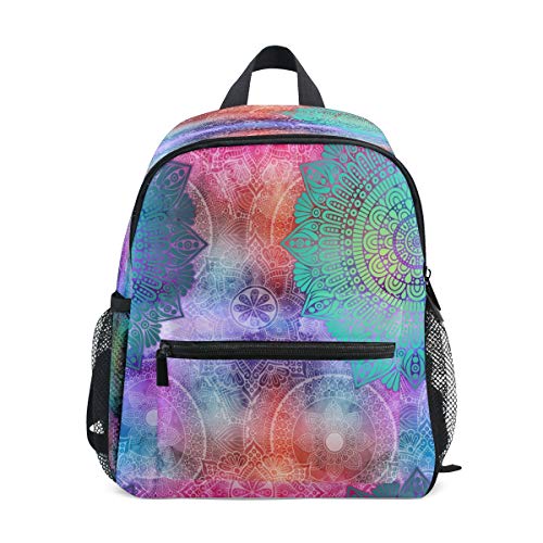 SunsetTrip: Mochila infantil con diseño de mandala indio con correa para el pecho