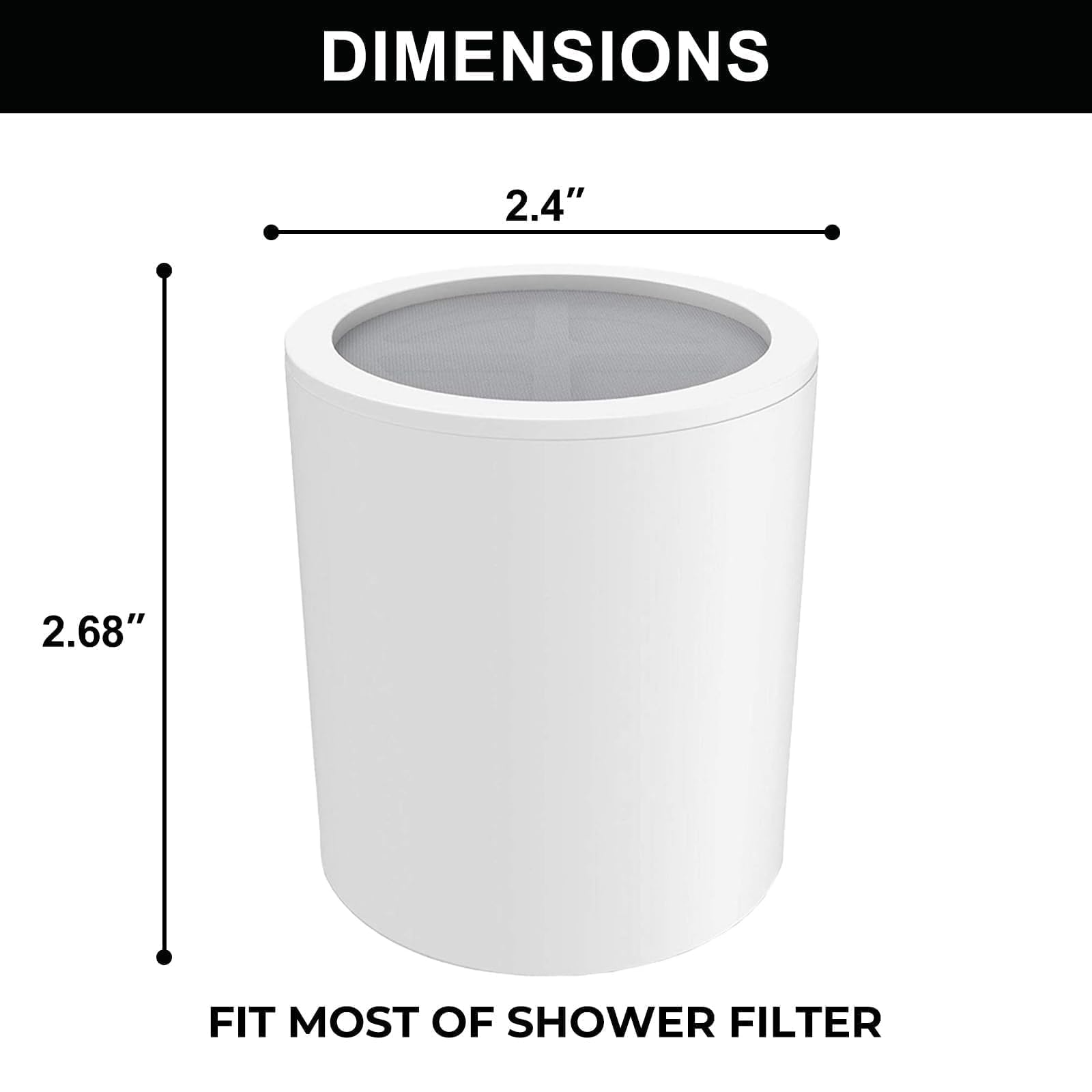 Shower Head Filter Replacement Cartridge - 5 Pack, 20-Stage, Universal For Hard Water & Chlorine Removal