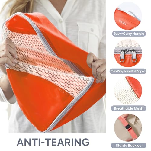 Image of OlarHike 10 Set Packing Cubes for Travel,Gifts for Women Mom,Anti-Tearing Suitcase Organizer,with Over 1000 pcs Mesh Holes,Vacation Essentials & Accessories for Cruise Ship