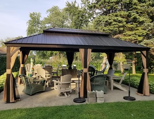 PURPLE LEAF Pavillon 3.65 x 6 m Wasserdicht Stabil Winterfest...