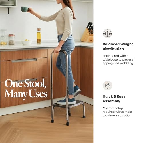 image for Medical king Step Stool with Handle for Adults Step stools with Handle
