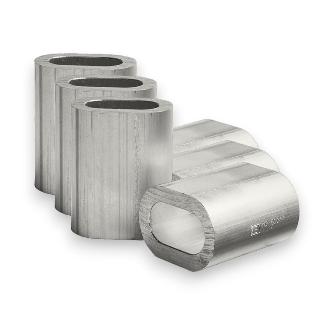 Sparesdeal 2mm Aluminum Ferrule Wire Rope Sleeves Cable Swage Double Barrel Ferrule Clamps Loop Sleeve Clip Fittings Cable Crimps Loop Sleeve for Hanging Hoisting Rigging (Silver, 20Nos) (B0D1G3DBMP) Amazon Price History, Amazon Price Tracker