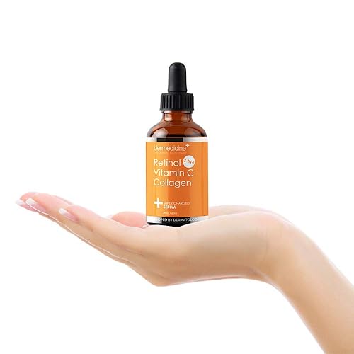 Miniatura 10 de Retinol Vitamina C Colágeno  Suero antienvejecimiento súper cargado para la cara  Calidad de grado farmacéutico  Ayuda a suavizar y regordeta líneas