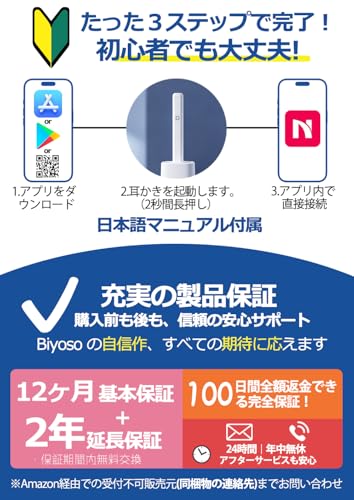 Biyoso 耳かき カメラ付き みみかき カメラ 光る耳かき 3.5mm極細レンズ【2000万画素 収納ケース付き】 の商品画像 8