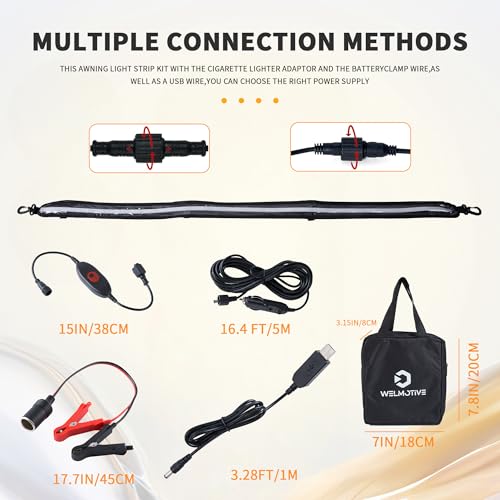 Tira de Luz LED de 4 pies 12V Dimmable para Camping y AUTO miniatura 7