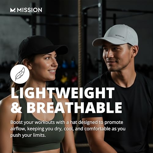 Image of MISSION Cooling Vented Performance Hat Unisex Cap for Workouts, Golf & Running, Sweat & Water Activated Technology
