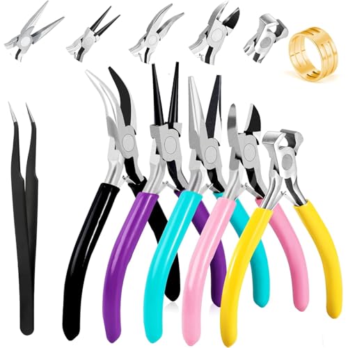 Reviews de Herramientas para hacer bisutería al mejor precio. 45 Límite-MX Juego de 7 Alicates para Joyas, Alicates Joyería, Kit Fabricación de Joyas, Herramientas para Manualidades, Pinzas Bisuteria y Joyeria Herramientas