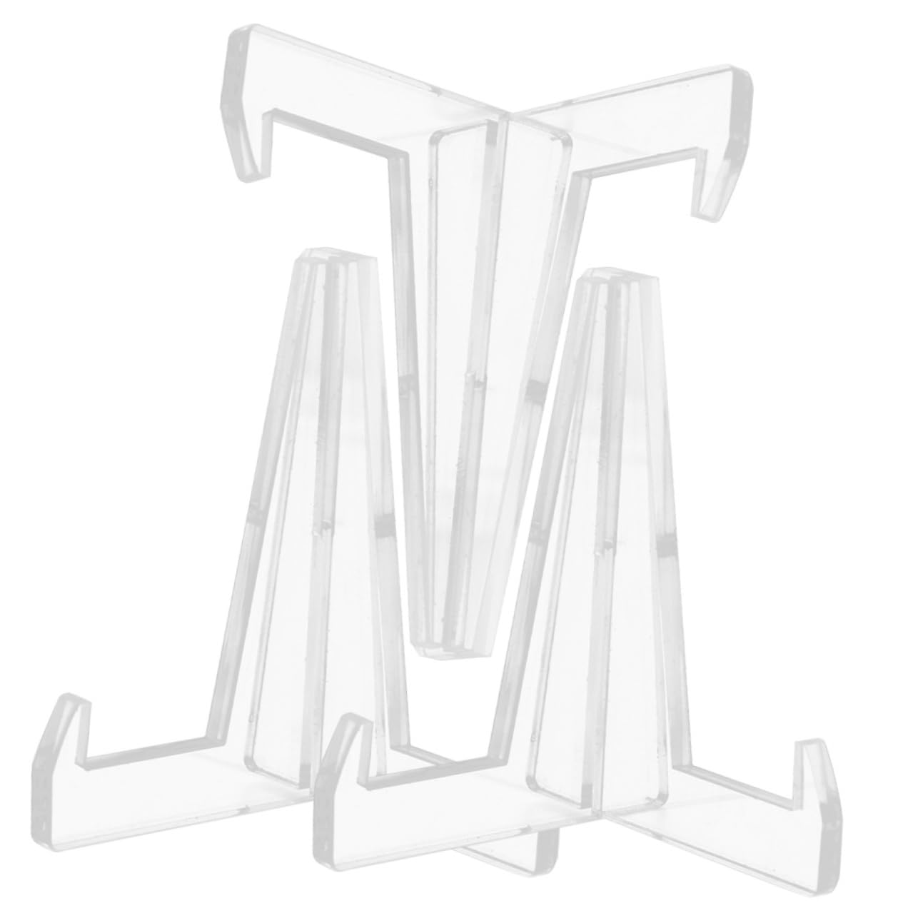 BESTYASH 3Pcs Transparent Decorative Plate Display Stand Multi Functional Easel Holder for Artwork Dishes and Collectibles Space Saving Organizer Rack for Kitchen and Dining