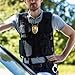 SITHON Police Badge Holder, Universal Badge Holder with Clear ID Window, Inside Card Slot and Stainless Bead Chain Necklace, Hook and Loop Closure Badge Holster for Law Enforcement Officer (Rectangle)