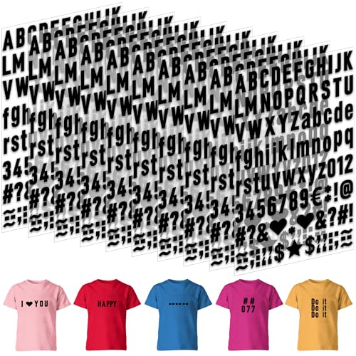 1070Pcs Iron on Letters 10 Sheets 1 Inch Iron on Letters and Numbers...