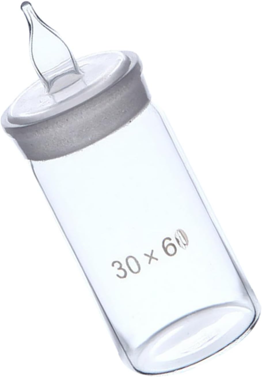 Garneck Transparent Glass Weighing Bottle High-shaped Laboratory Glassware with Portable Stopper Borosilicate for Precise Solid Measurement and Spill Prevention in Scientific Labs