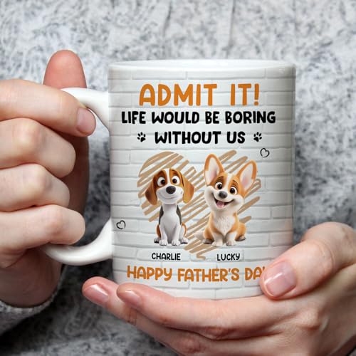 Taza personalizada para papás perro color Admit It 15oz miniatura 6
