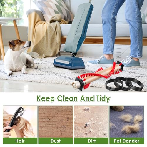 Image of Landhoow 1 Pcs 11 1 /4 inch Vacuum Roller Brushes with 3 Pcs Belt Compatible with Oreck XL Upright Vacuum Cleaner, Cleaner Belt Compatible with 0300604, Upright Replacement Parts for House and Office Clean