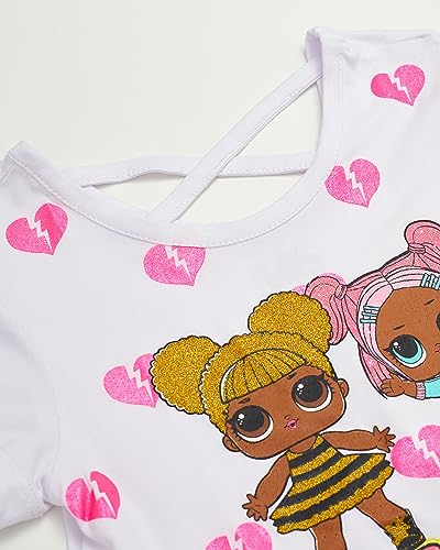 Image of L.O.L. Surprise! Girls Short Sleeve Graphic T-Shirt - Pink Cartoon Tee with Favorite Characters