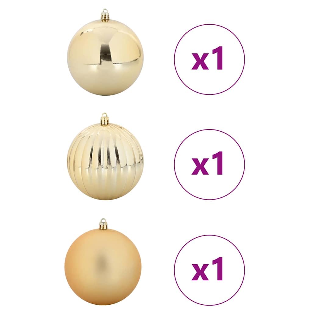 Zestaw bombek choinkowych XXL, 3 sztuki, złoty, tworzywo sztuczne, 25 cm, ozdoba choinkowa, zawieszki na choinkę, dekoracja bożonarodzeniowa, adwentowa, okno, wieniec do salonu, dekoracja świąteczna