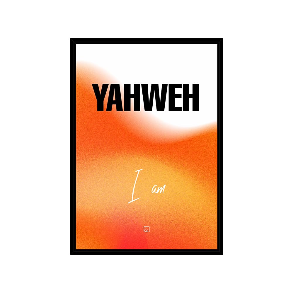 Yahweh Bible Verse Wall Frame | Minimal Christian Wall Art, MDF Frame | 12 x 17 Inches