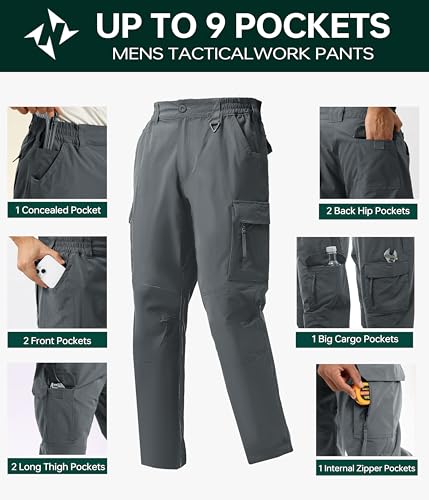 NATUVENIX Tactical Pants for Men, Ripstop Lightweight Cargo Work Pants - image 5