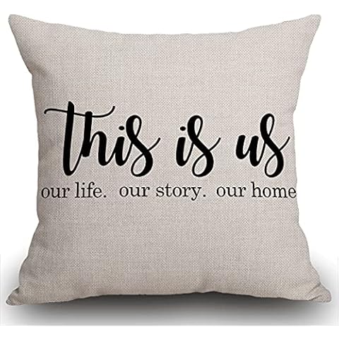 Smooffly Farmhouse Quote Cushion Cover 18x18 Cover