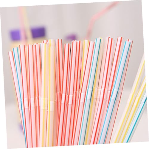 Pitillos flexibles desechables 600 unidades 20.8 cm plástico miniatura 2