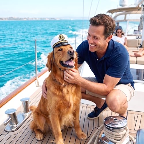 Sombrero Capitán para Perros Ajustable M miniatura 5