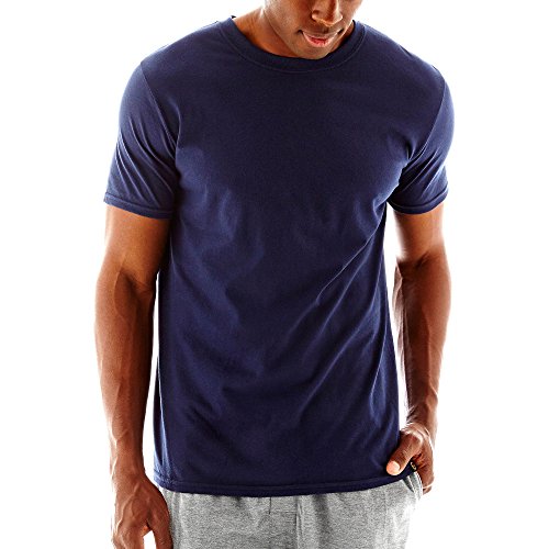 GOLDTOE Men's Crew Neck T-Shirt, Navy Heather, Small
