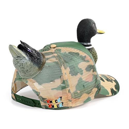 Image of Funny 3D Animal Trucker Hat, Adjustable Mesh Snapback Cap for Men & Women