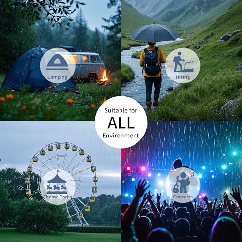 YOUNGTIME Disposable Rain Ponchos for Adults,Emergency Clear Ponchos for Outdoor,Travelling4