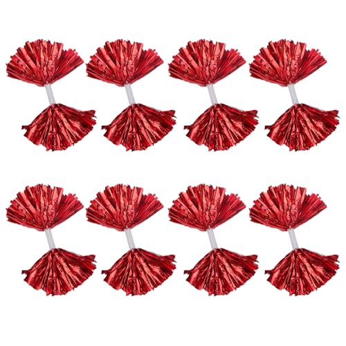 Pompons rouges de cheerleading de taille moyenne pour grand volume