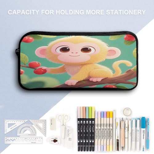 Printed Backpack With Lunch Pack Storage Box Case Little Monkey 3pcs Lightweight Travel Backpack4