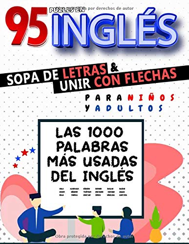 95 Puzles Inglés Sopa Letras Unir Flechas Niños