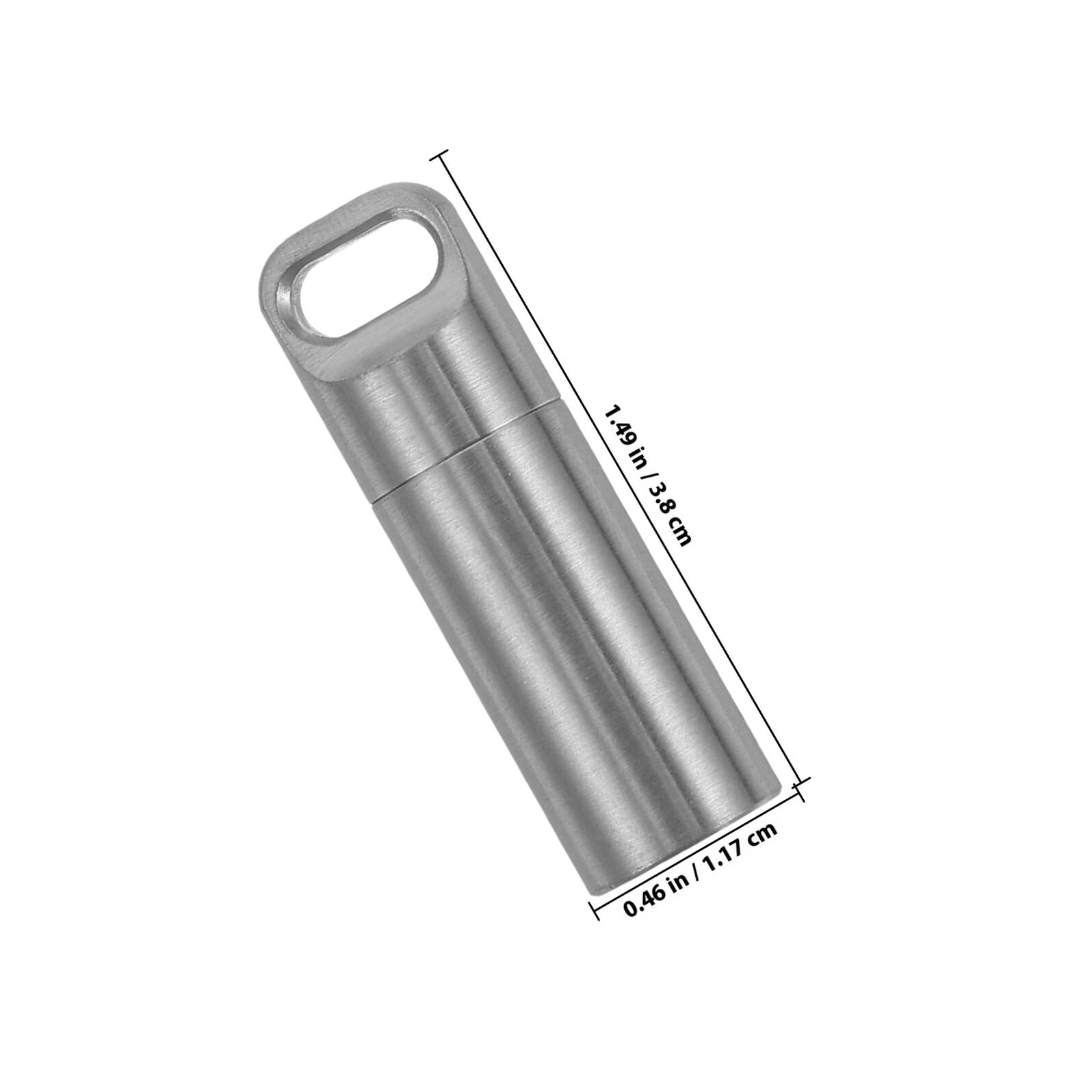 Healvian Pastillero Pequeño de Acero Inoxidable Portátil, Frasco de Pastillas de Viaje Tapa Hermética, Resistente al Agua, Duradero y Ligero para Uso Diario y Bolsillo