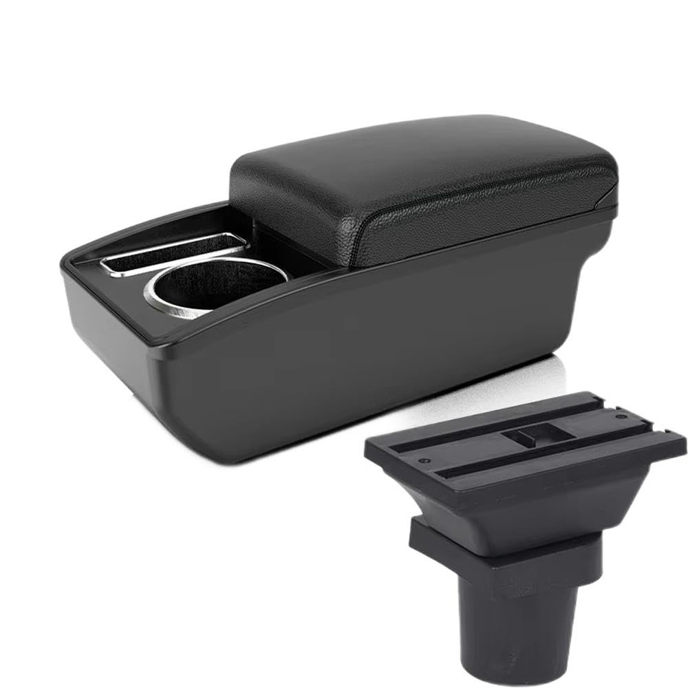 FSOZDBBPL For Toyota Yaris Hybrid For Yaris For Vitz Car Armrest Box Central Storage Box Retrofit Accessories Interior Parts(A2 Black line NO USB)