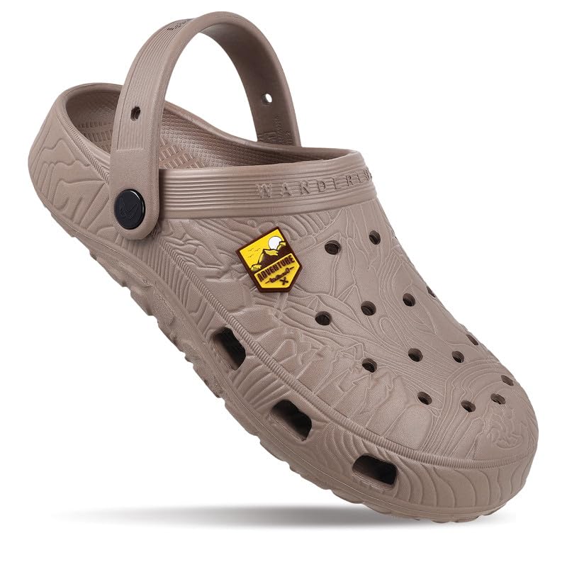 Image of WALKAROO Mens Clogs with Soft Sole, Backstrap, Ventilated and Lightweight - WC8801