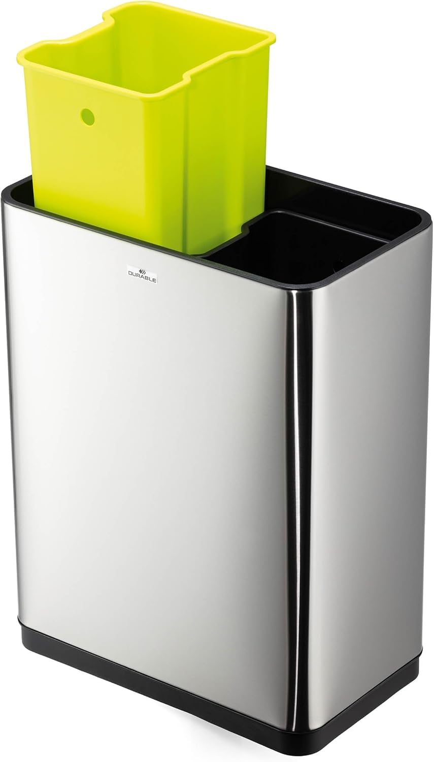 EKO recycling sensor afvalbak Mirage zilverkleurig 2x20l Leen Bakker EKO recycling sensor afvalbak Mirage zilverkleurig 2x20l Leen Bakker