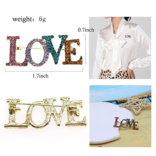 Image of Fashion Rhinestone Flower Brooches Pins Cute Pearl Crystal Floral Lapel Pin Brooch Costume Decorate Jewelry for Women Gril Gift