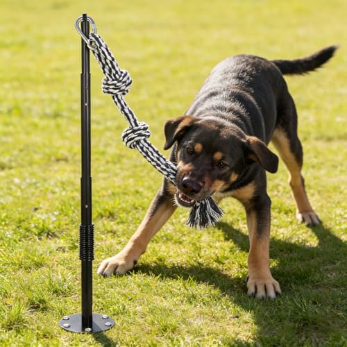 XIGACGEH Stangen, Haltebänder, Hundespielzeug, Haltbarkeit für Outdoor Übungen, Spielen Hinterhof, Garten, einfache, Outdoor Haustierspielzeug-4