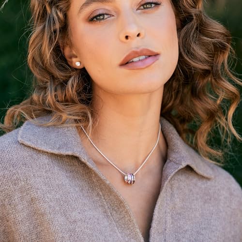 EVE'S ADDICTION Women's Custom Sterling Silver Tone CZ 3 Stackable Birthstone Charm Necklace, 18 Inch Chain - Personalized Birthstone Necklace for Mom - Gifts for Mom 5