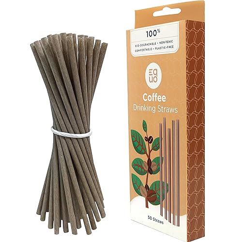Pitillos biodegradables de café, pack de 50 miniatura 1