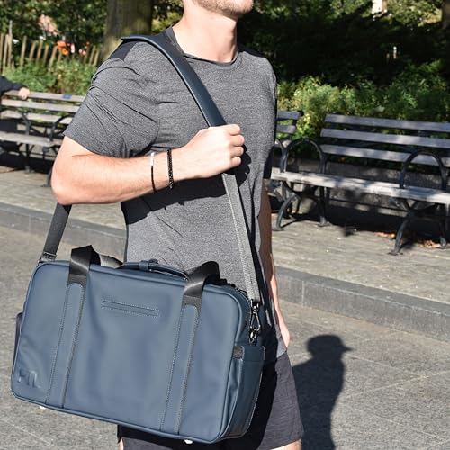 The FTL Lite Mens Gym to Office Bag - 17L Briefcase Gym Bag Hybrid with Shoe Compartment & 16" Laptop Sleeve - Executive Daily Carry & Overnight Duffel for Athletic Business Pros - Essex Blue4