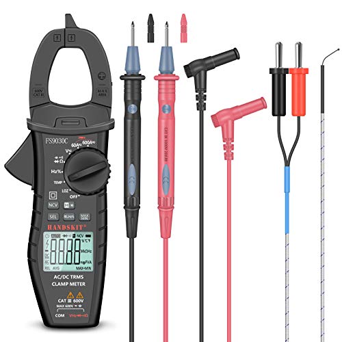 Digital Multimeter Tester, Digital Clamp Meter Amp Multimeter 6000 Counts NCV Auto-ranging AC/DC Voltage&Current with Resistance, Capacitance, Frequency, Diode, Hz Test, Non-contact Voltage Detect