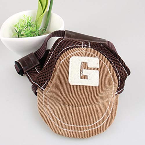 LOVIVER Hundecap Hundehut Baseballmütze Sommer Baseball Cap Kappe Für Hunde, Kaffee, M