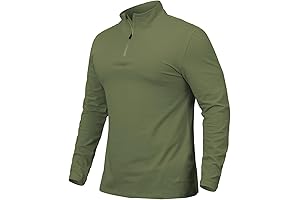 CARWORNIC Men's 1/4 Zip Pullover Long Sleeve Shirt Casual Slim Fit Stretch...