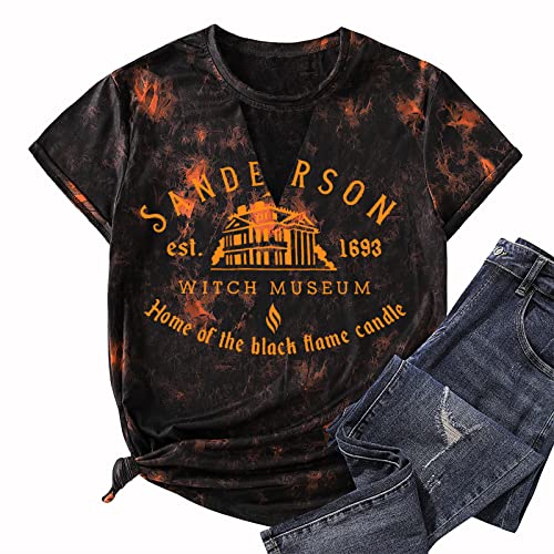 MAIHUN Halloween Shirt for Women Hocus Pocus Shirts Sanderson Sisters Scary Movies T Shirt Horror Squad Tee Tops3