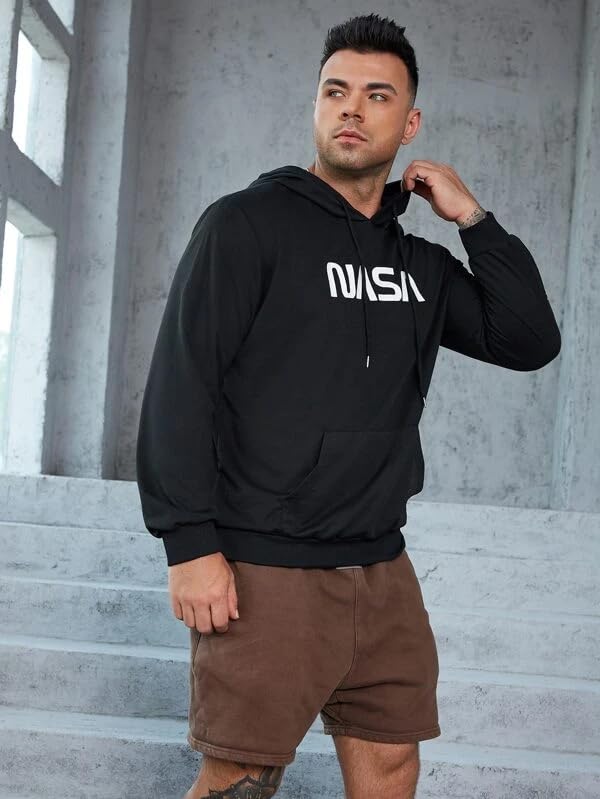 Image of SXV 'NASA Men' Printed Cool Aesthetic Sweatshirt Hoodie
