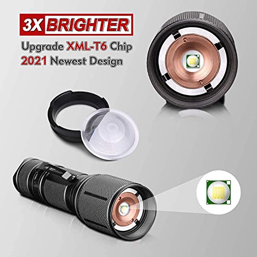 LETMY LED Tactical Flashlight S2000 PRO - Ultra Bright High Lumens XML T6 LED Flashlights - Zoomable, 5 Modes… - Image 4