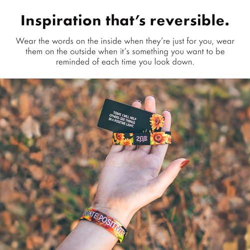 ZOX Bracelets — Stretchy Elastic Band with Motivational Affirmations and Beautiful Artwork — 5 Pack3