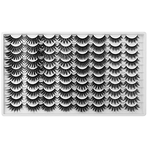 40 Pairs False Eyelashes Wholesale 8 Styles Mixed 17-20MM Faux Mink Lashes ALPHONSE 3D Fluffy Volume Natural Eyelashes Pack