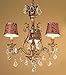 Majestic 3-Light Crystal Mini-Chandelier (French Gold - Strass Golden Teak)