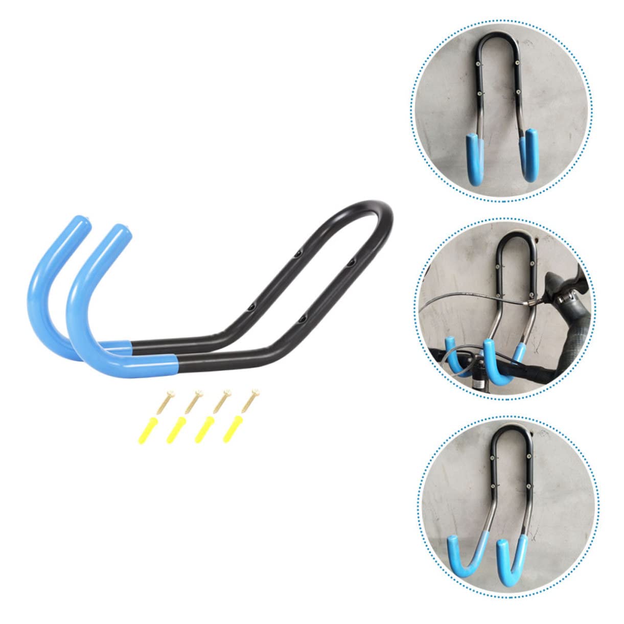 OSOLADY 1Pc Bike Wall Mount Hanger Durable Garage Storage Rack for Mountain Road and Folding Bikes Space Saving Display Holder for Home and Shop Premium Storage